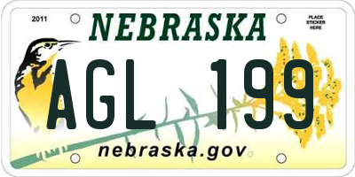 NE license plate AGL199