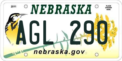 NE license plate AGL290
