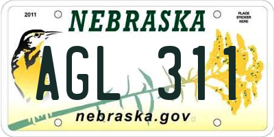 NE license plate AGL311