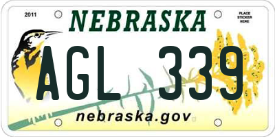 NE license plate AGL339