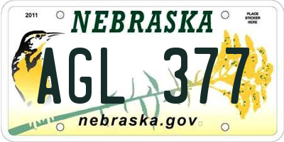 NE license plate AGL377