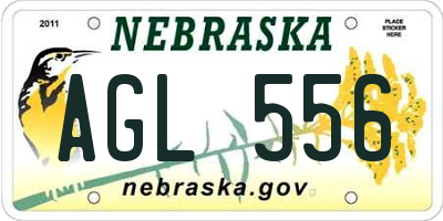 NE license plate AGL556