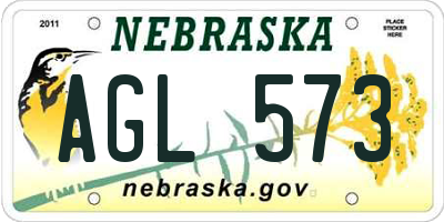 NE license plate AGL573