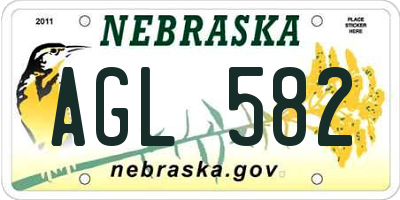 NE license plate AGL582