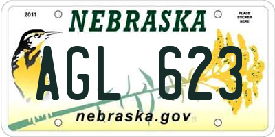 NE license plate AGL623