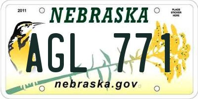 NE license plate AGL771
