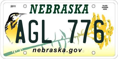 NE license plate AGL776