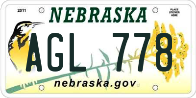 NE license plate AGL778