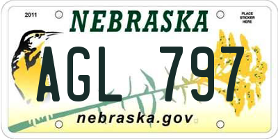 NE license plate AGL797