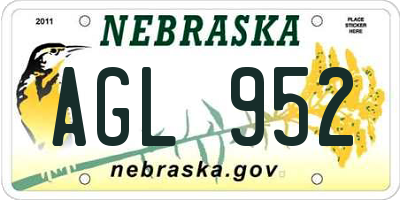 NE license plate AGL952