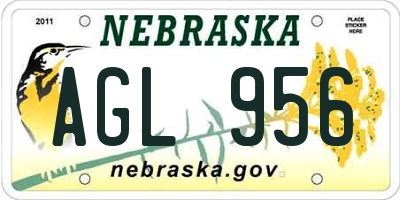 NE license plate AGL956
