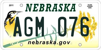 NE license plate AGM076