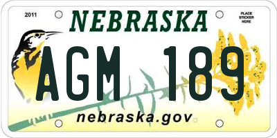 NE license plate AGM189