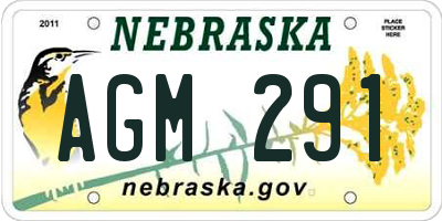 NE license plate AGM291