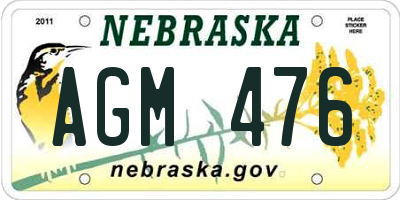 NE license plate AGM476