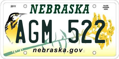 NE license plate AGM522