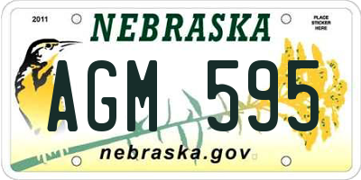 NE license plate AGM595