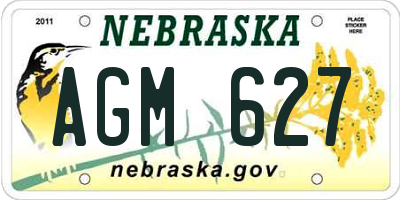 NE license plate AGM627