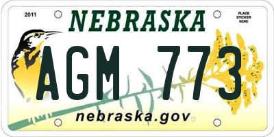 NE license plate AGM773