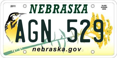 NE license plate AGN529