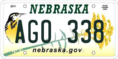 NE license plate AGO338