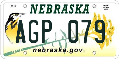 NE license plate AGP079