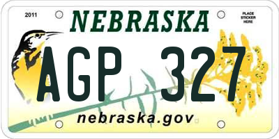 NE license plate AGP327