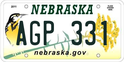NE license plate AGP331