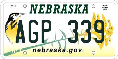 NE license plate AGP339