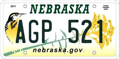NE license plate AGP521