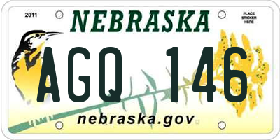 NE license plate AGQ146