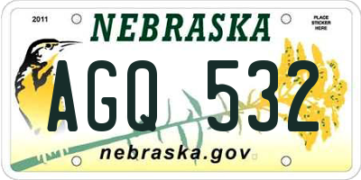 NE license plate AGQ532