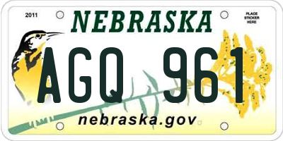 NE license plate AGQ961
