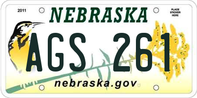 NE license plate AGS261