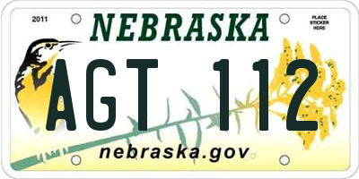 NE license plate AGT112