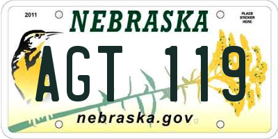 NE license plate AGT119