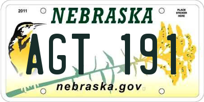 NE license plate AGT191