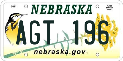 NE license plate AGT196
