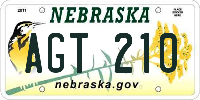 NE license plate AGT210