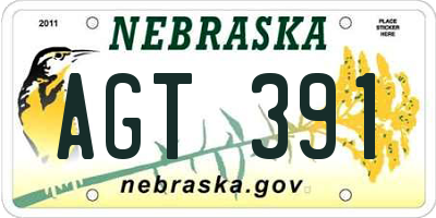 NE license plate AGT391