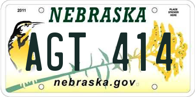 NE license plate AGT414