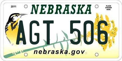 NE license plate AGT506