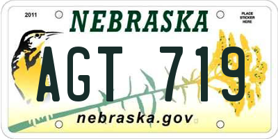 NE license plate AGT719