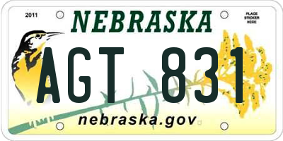 NE license plate AGT831