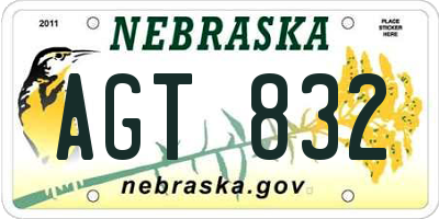 NE license plate AGT832