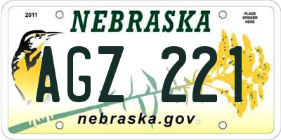 NE license plate AGZ221