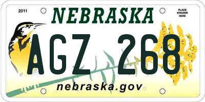 NE license plate AGZ268