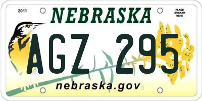 NE license plate AGZ295