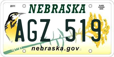 NE license plate AGZ519