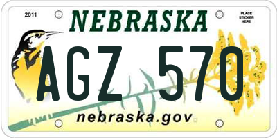 NE license plate AGZ570